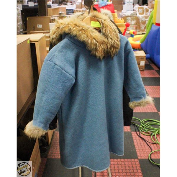 VINTAGE INUIT PARKA W/WOLF FUR TRIM-ESTATE
