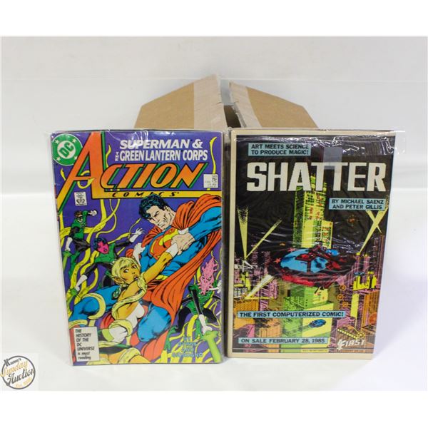 BOX OF APPROX 150 USED COMICS, VARIOUS YEARS