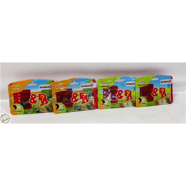 4PK SEALED SCHLEICH 3-8 SERIES 1 PUZZLEMALS