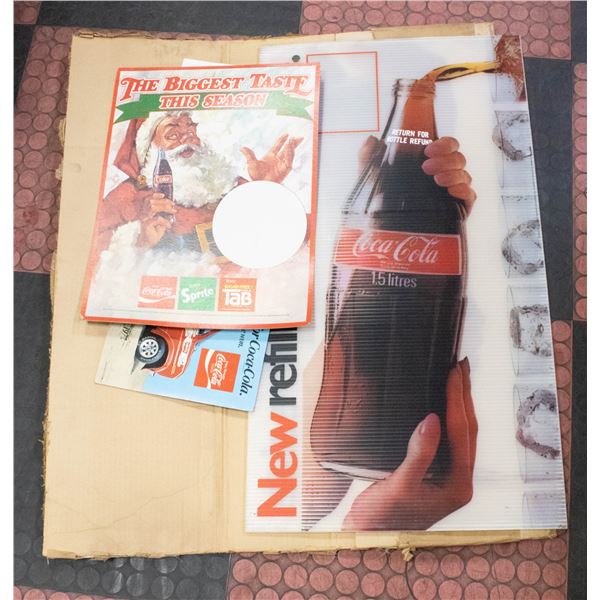 LOT OF 2 NEW OLD STOCK ADVERTISEMENT SIGNS