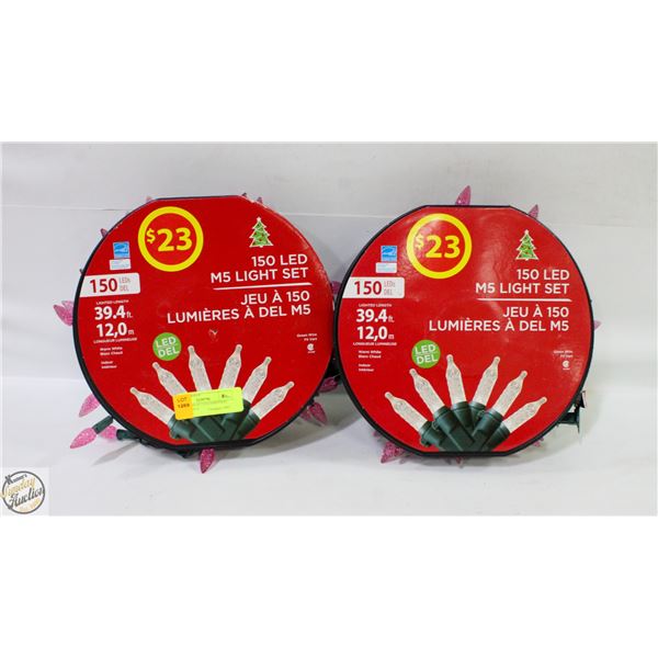 2 NEW PKGS OF LED CHIRSTMAS LIGHTS REELS