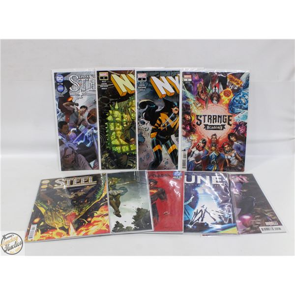 LOT OF 9 COMICS MAREVEL STRANGE