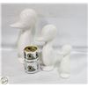 Image 1 : 3 CERAMIC DUCK FIGURINES