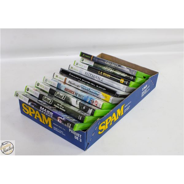 10 ASSORTED XBOX 360 GAMES