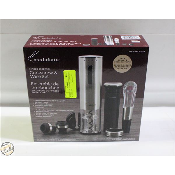 RABBIT 7 PC ELECTRIC CORKSCREW & WINE SET