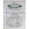 Image 1 : LARGE STORE DISPLAY GLASS PEANUT JAR LIDDED