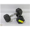 Image 1 : RUBBER HEX DUMBELLS 15 LBS EACH
