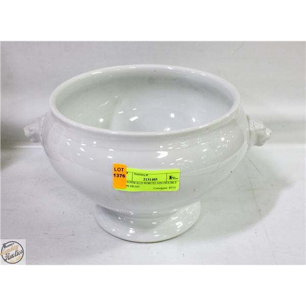 SCHONWALD PORCELAIN DOUBLE LION HEAD