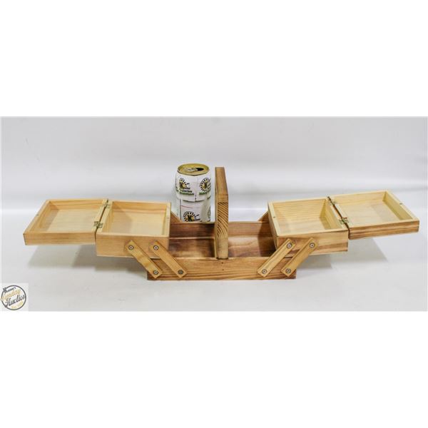 WOODEN MINI SEWING BOX