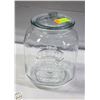 Image 1 : LARGE STORE DISPLAY GLASS PEANUT JAR LIDDED