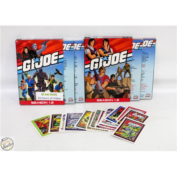 GI JOE DVDS (16 HOURS VIDEO) & 16 GI JOE