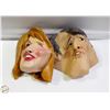 Image 1 : PAIR OF VINTAGE POLITICAL MASKS, BRYAN MULRONEE