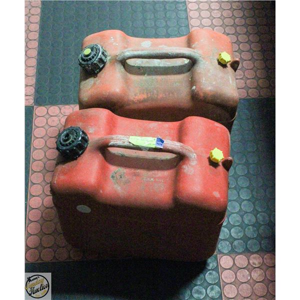 LOT OF TWO 5 GAL GAS JUGS
