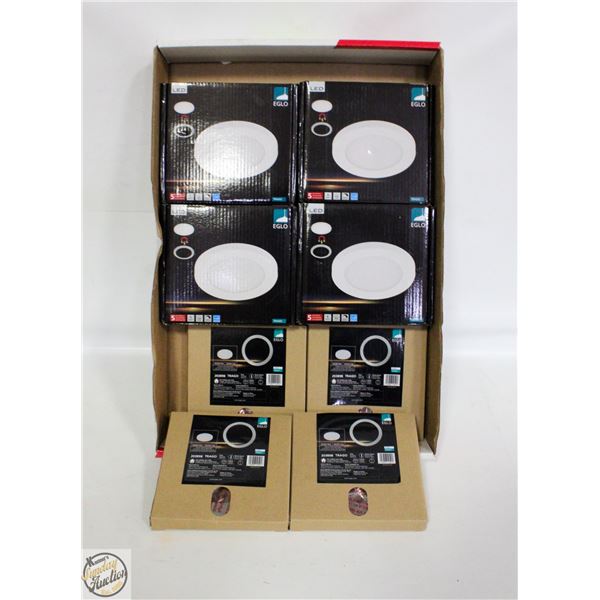 LOT OF POD LIGHTS WITH CHANGEABLE RINGS