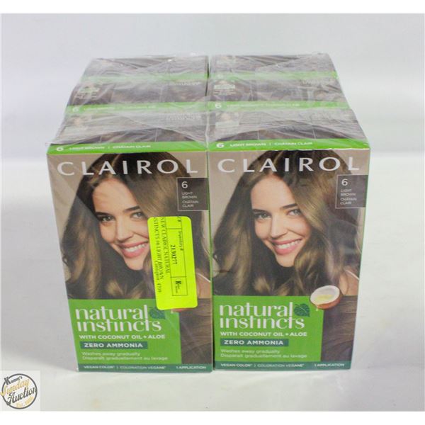 6 NEW CLAIROL NATURAL INSTINCTS #6 LIGHT BROWN