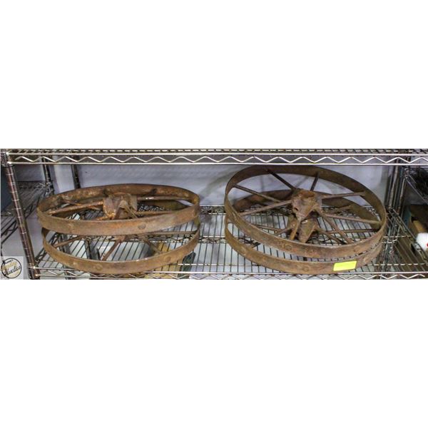 4 ANTIQUE STEEL WHEELS