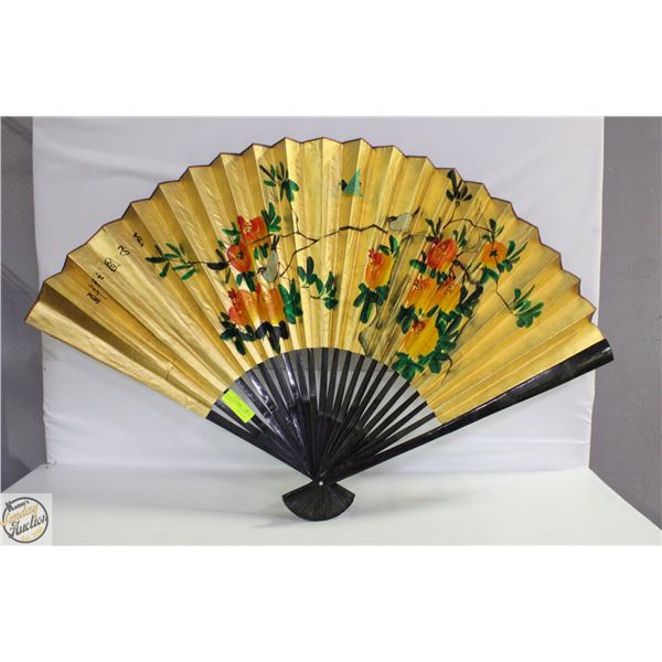 ESTATE HAND PAINTED LARGE ASIAN WALL