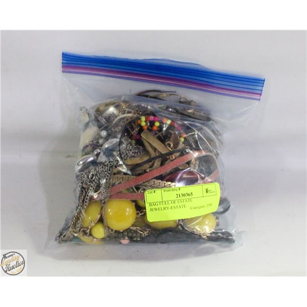 BAG FULL OF ESTATE JEWELRY-ESTATE