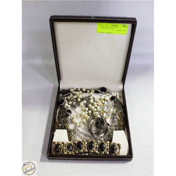 BOX FULL OF ESTATE JEWELRY-ESTATE