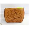 Image 1 : VINTAGE LEATHER TOOLED RAWHIDE PURSE