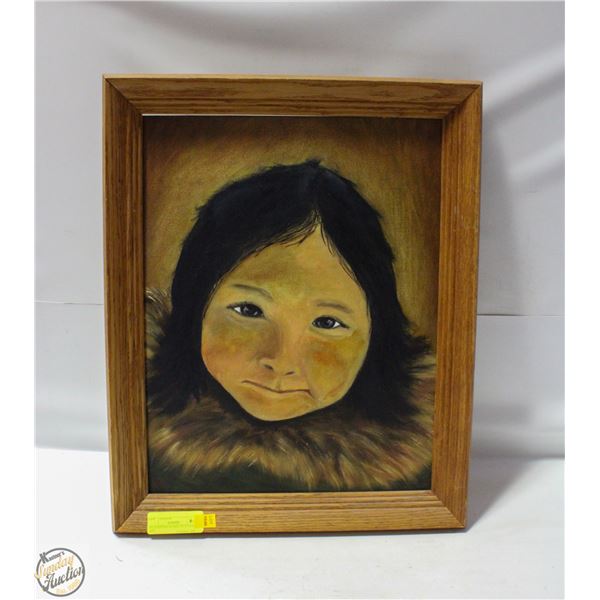 OIL PAINTING 'KUNEE' BY E.GILBERT 1972