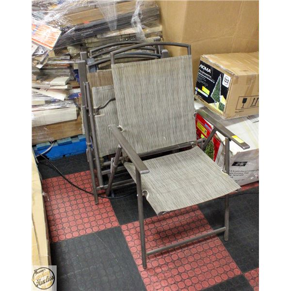 5 OUTDOOR FOLDING CHAIRS