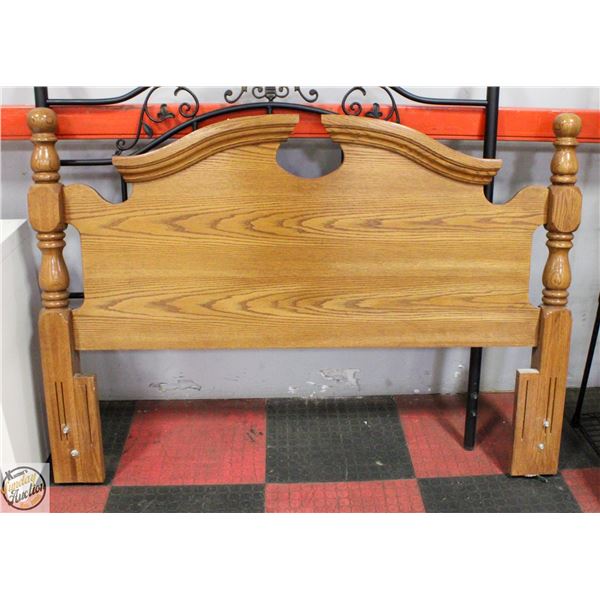 WOOD QUEEN BED FRAME