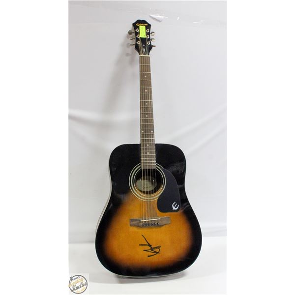 EPIPHONE ACOUSTIC GUITAR SIGNED (UNKNOWN) NO COA