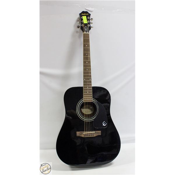 EPIPHONE ACOUSTIC GUITAR WITH ONE BROKEN STRING