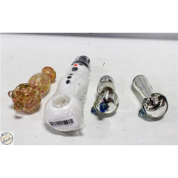 4 ASSORTED PIPES