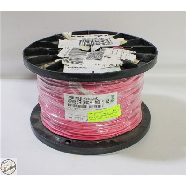 NEW SPOOL OF PINK PNK2FR 1000FT 305 MTR CABLE