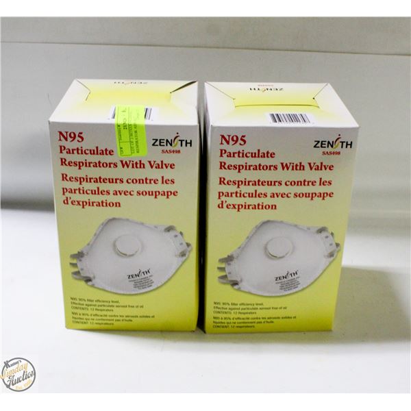 LOT OF 2 BOXES N95 DISPOSAL RESPIRATOR ADVANCE