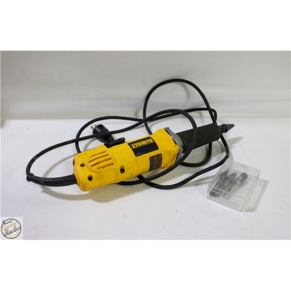 DEWALT DIE GRINDER AND EXTRA CARBIDE BITS