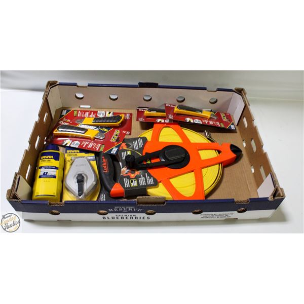 NEW TOOLS BUNDLE (OLFA KNIVES, TAPE MEASURE,