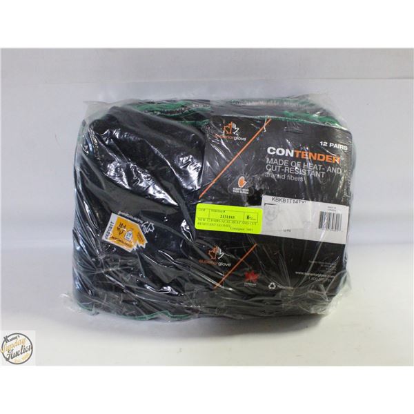 NEW 12 PAIRS SZ XL HEAT AND CUT RESISTANT GLOVES