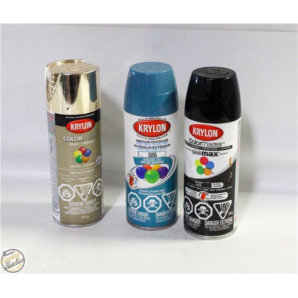 3PK KRYLON SPRAY PAINT