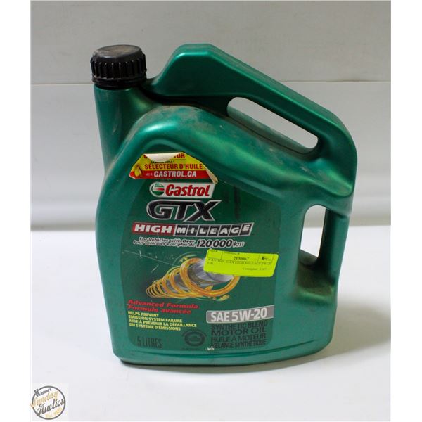 CASTROL GTX HIGH MILEAGE 5W-20 OIL