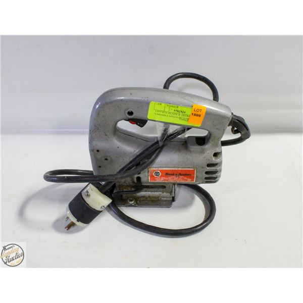 VINTAGE BLACK & DECKER VARIABLE SPEED JIG SAW