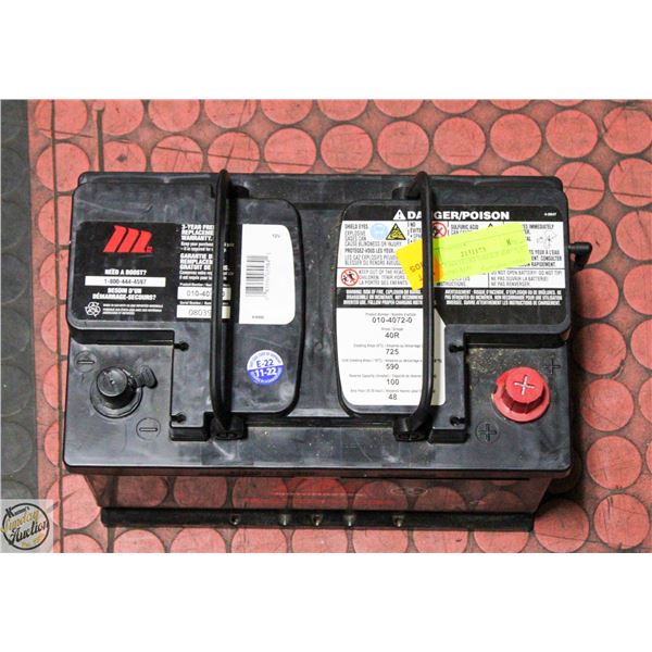 12 VOLT BATTERY GROUP 40R/ 725 CRANKING AMP