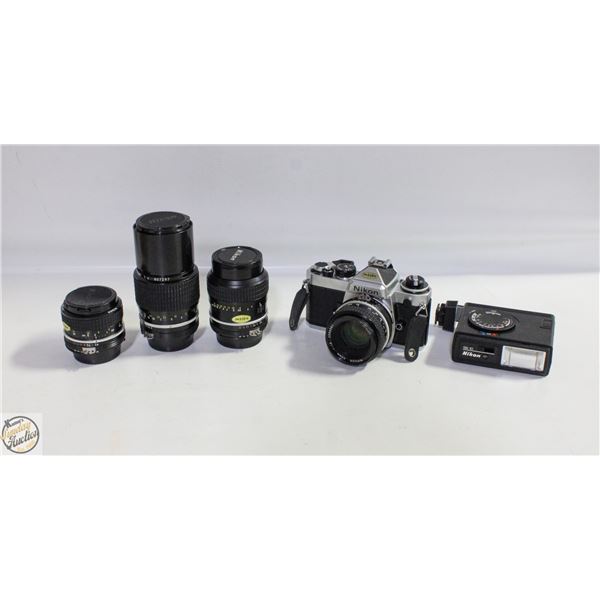NIKON CAMERA WITH ACCESSORIES