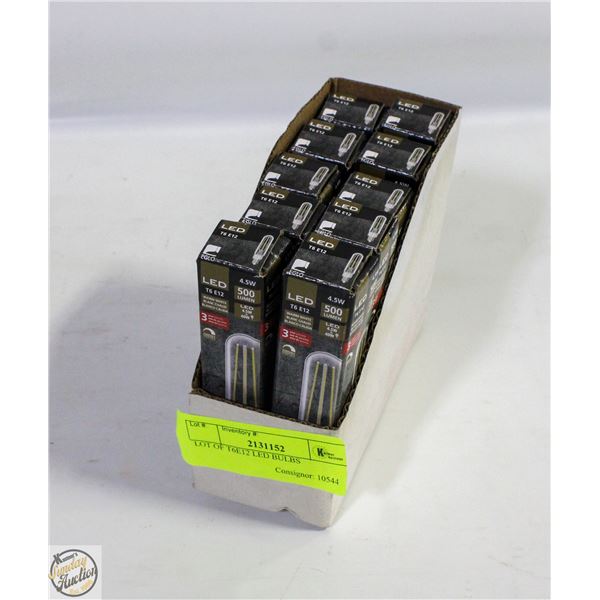 LOT OF T6E12 LED BULBS