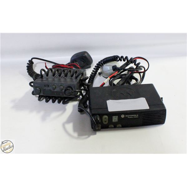 SET OF 2 MOTOROLA RADIUS MOBILE RADIO BLACK