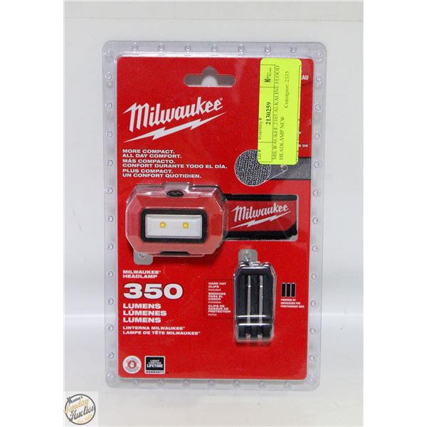 MILWAUKEE 2103 ALKALINE FLOOD HEADLAMP NEW