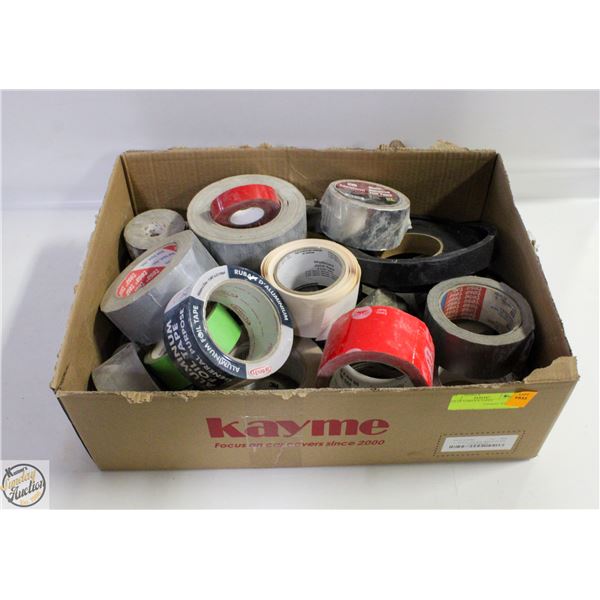 BOX OF VARIOUS TAPES
