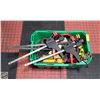 Image 1 : CRATE OF FURNITURE CLAMPS, RATCHET STRAPS AND MORE