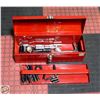 Image 1 : RED METAL TOOL BOX WITH VARIOUS SOCKETS