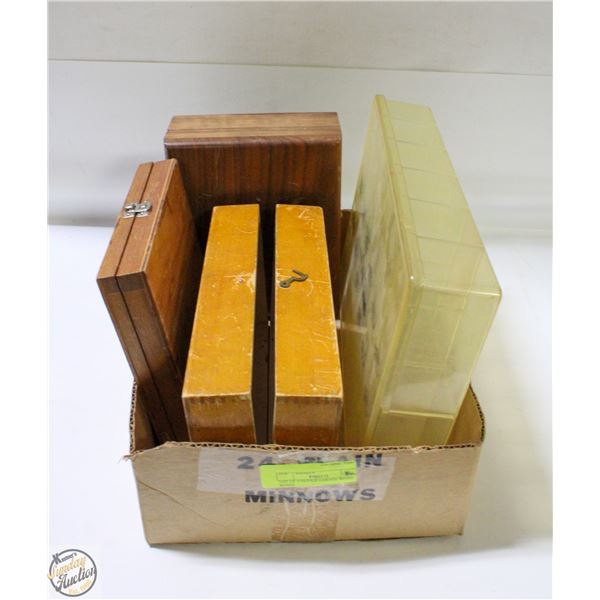 LOT OF VARIOUS GARAGE WOOD BOXES