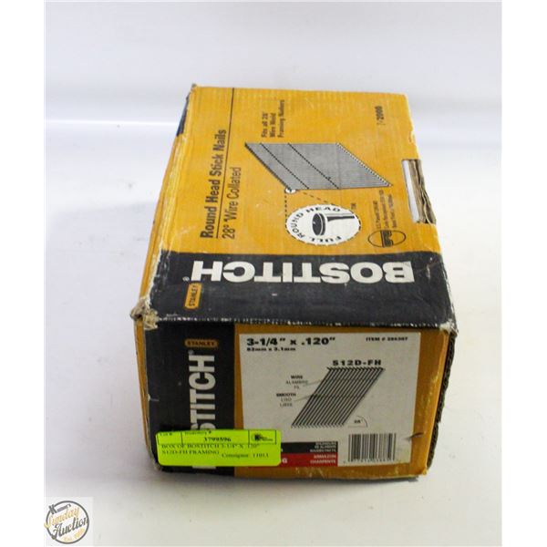 BOX OF BOSTITCH 3-1/4" X .120" S12D-FH FRAMING