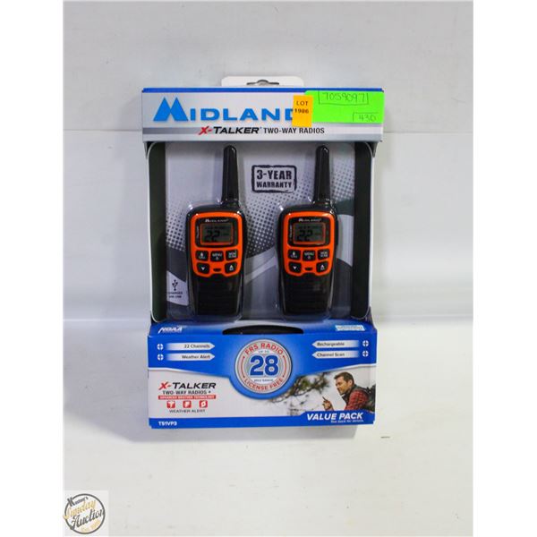 NEW MIDLAND X-TALKER TWO WAY RADIOS MODEL T51VP3