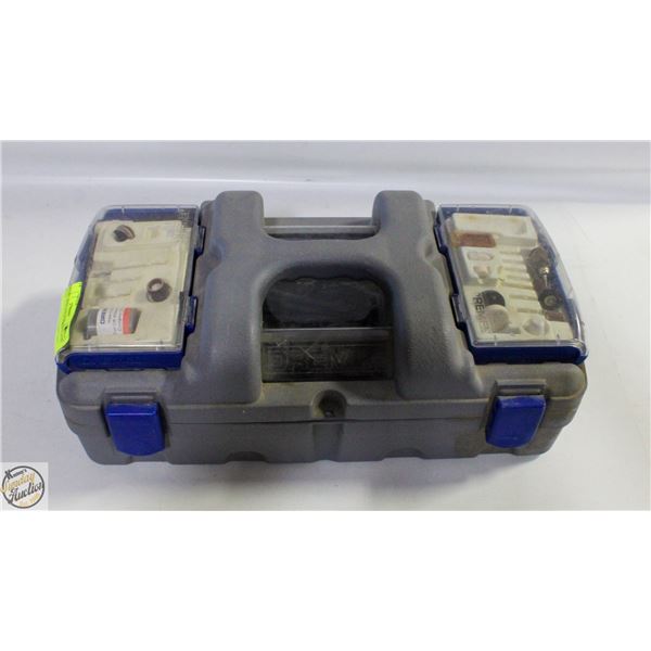 DREMEL WITH ATTACHMENTS AND BELTS